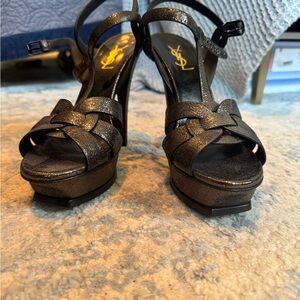 Yves Saint Laurent Black High Heel Sandals